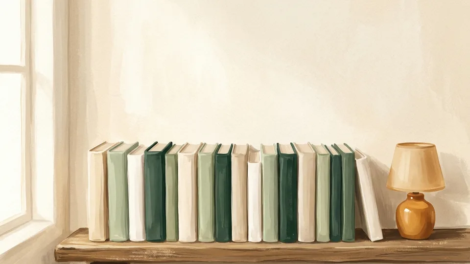 A row of law books on a library shelf in soft window light